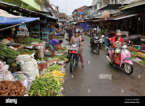 Pasar Turi Vegetables Market Singkawang West Kalimantan Borneo Stock