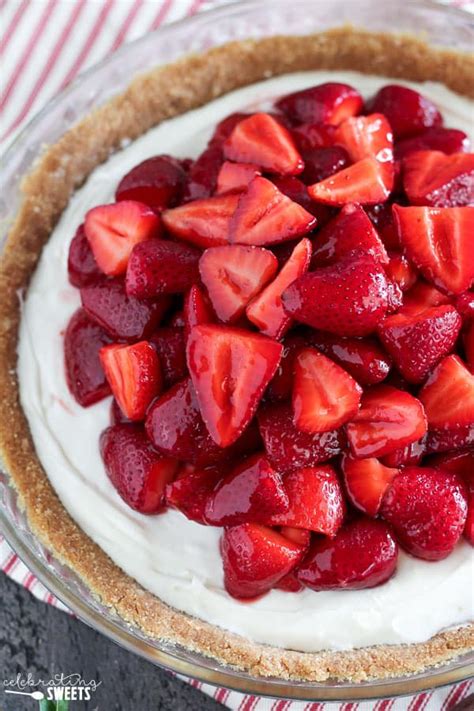 Strawberry Cream Cheese Pie Easy No Bake Pie In A Graham Cracker Crust