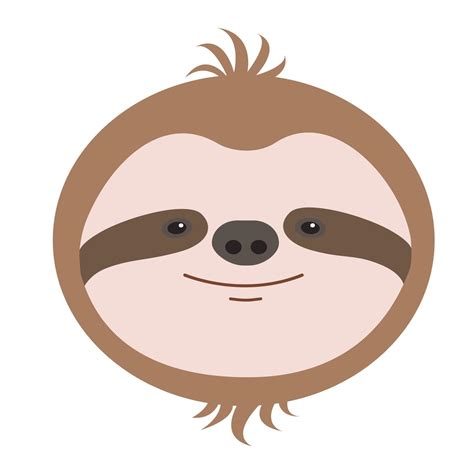 Cute Sloth Head Smiling Face 2970923 Vector Art At Vecteezy