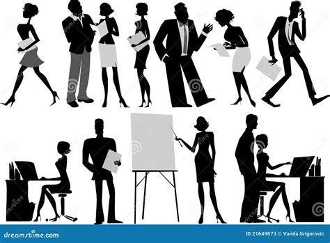 Office Workers Silhouettes Stock Illustrations 450 Office Workers