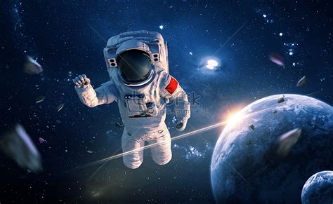 Astronauts Floating In Space Creative Imagepicture Free Download