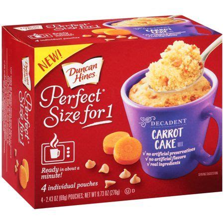 And let's not forget, each cookie oozes with a delectable cream. (2 Pack) Duncan Hines® Perfect Size for 1® Decadent Carrot ...