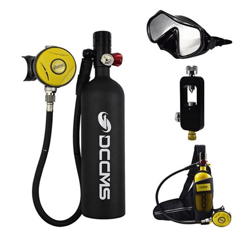 Dccms 6pcs Set 1l Mini Scuba Diving Oxygen Tank Divers Leisure Spare Oxygen Portable Equipment