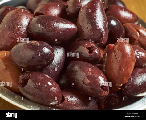 Pitted Black Olives Stock Photo Alamy