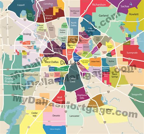 Map Of Dallas Texas Area With Cities Middle East Political Map