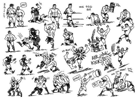 Drawn Out Days Pro Wrestling Sketches