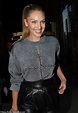 Candice Swanepoel puts on a leggy display in leather short-shorts while ...