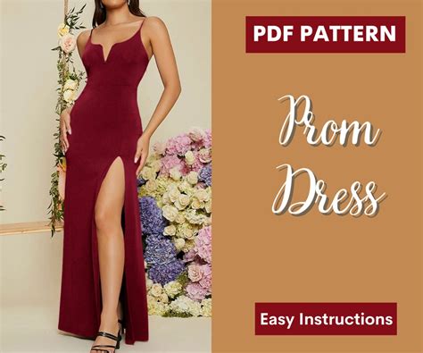 Dress Sewing Pattern Prom Dress Pattern Formal Dress Etsy
