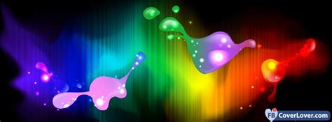 Colorful Paint Blobs Colorful Facebook Cover Maker