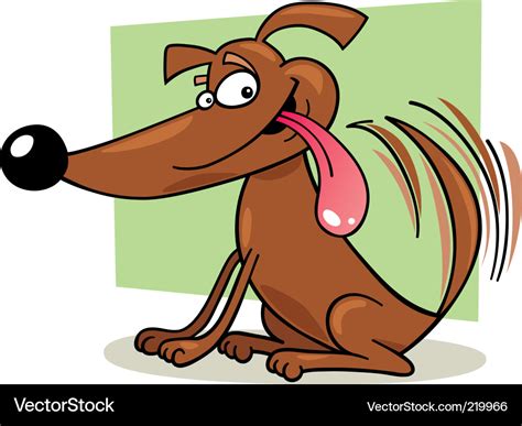 Dog Wagging Tail Royalty Free Vector Image Vectorstock