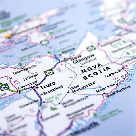 Map Of Nova Scotia Stock Image Image Of Ways Scotia 42373925