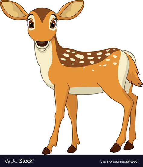 Cute Deer Cartoon Royalty Free Vector Image Vectorstock