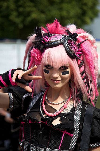 Cyber Goth And Pink Image Cybergoth Goth Girls Gothic Outfits
