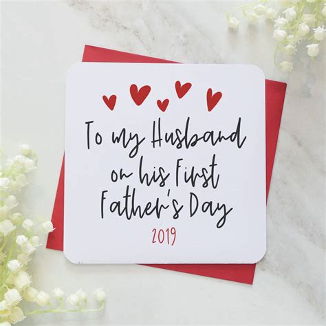 My Husband On His First Fathers Day Card By Parsy Card Co