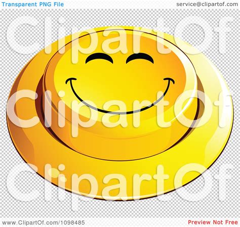 Clipart 3d Yellow Happy Button Smiley Emoticon Face 3 Royalty Free