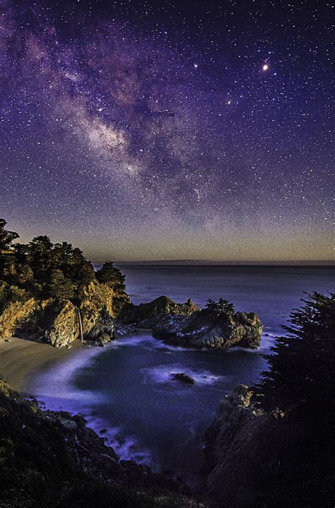 Milky Way Over Mcway Falls By Larry Han On 500px Avec Images Nuits