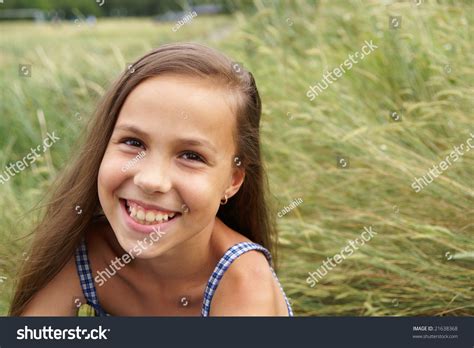 Preteen Girl On Summer Meadow Green Grass Background Stock 37410 The Best Porn Website