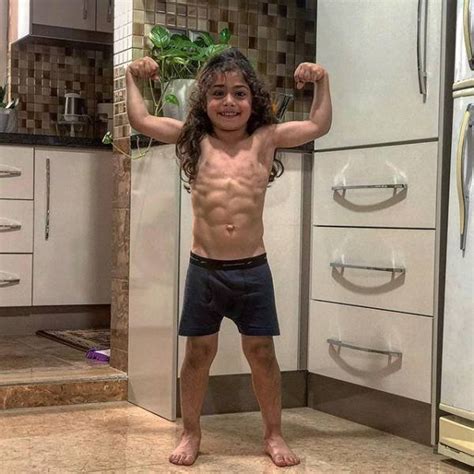 White Kid With Abs Ripped Kid Flexing Massive Abs And Biceps