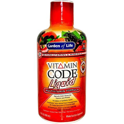 Garden Of Life Vitamin Code Liquid Multivitamin Formula Fruit Punch Flavor 30 Fl Oz 900 Ml