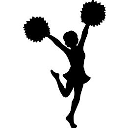 Cheerleader Silhouette FREE SVG | Silhouette free, Cheer poses, Silhouette