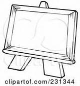 Easel Clipart Outline Coloring Royalty Visekart Rf Illustration Easels Class Clip Illustrations Clipartof sketch template