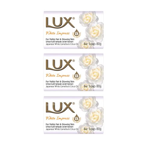 Lux Bar Soap White Impress 80g X 3 Bars Biggrocer