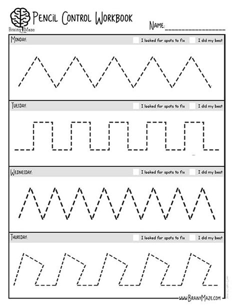 Pencil Control Workbook The Crafty Classroom Tracing Worksheets Preschool Preschool Tracing