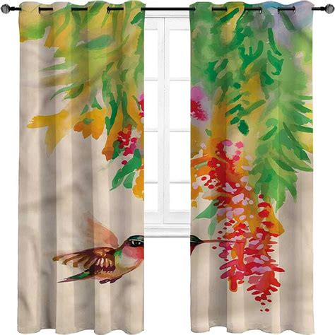 Kitchen Curtains Hummingbird Home Window Treatment Panels
