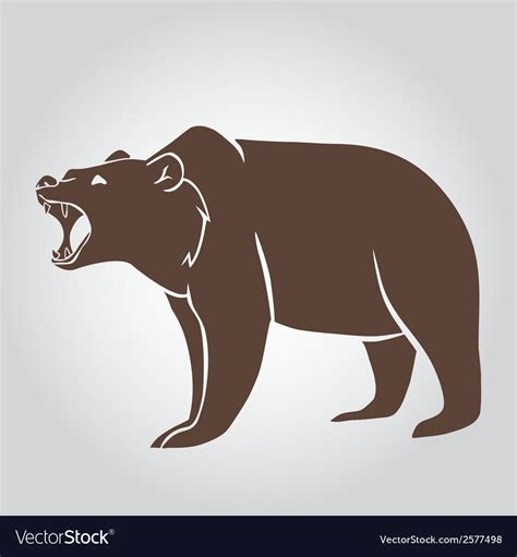 Grizzly Bear Royalty Free Vector Image Vectorstock