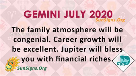 Gemini July 2020 Monthly Horoscope Predictions Sunsignsorg