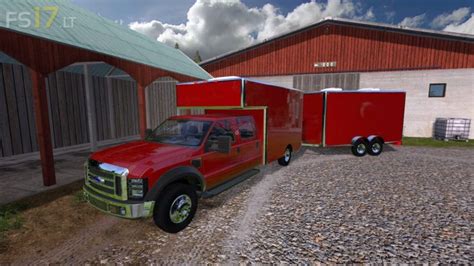 Ford F450 And Utility Trailer V 10 Fs17 Mods