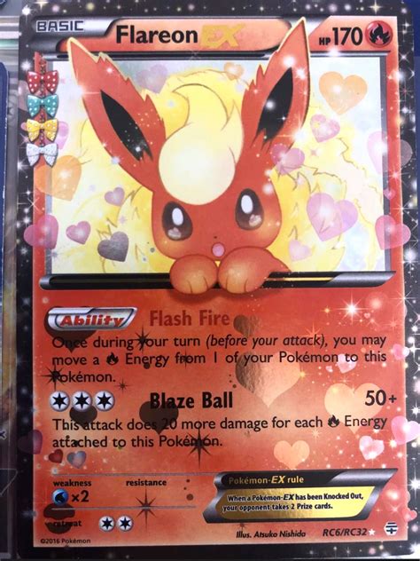 Flareon Ex Rc6rc32 Ultra Rare Xy Generations Radiant Collection
