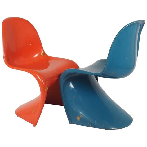 The panton chair came at a time when wood was the most widely used material in the furniture industry and wood wasn't as. Verner Panton Chairs Rare 1st Edition Iconic Design ...