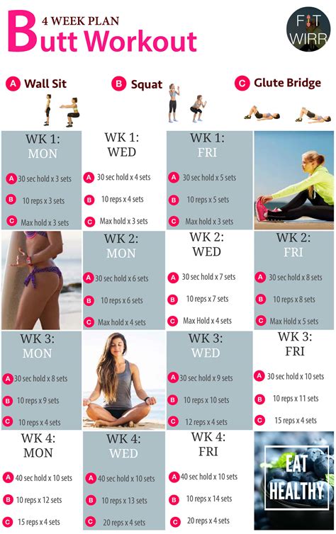 4 Week Butt Workout Plan For Women