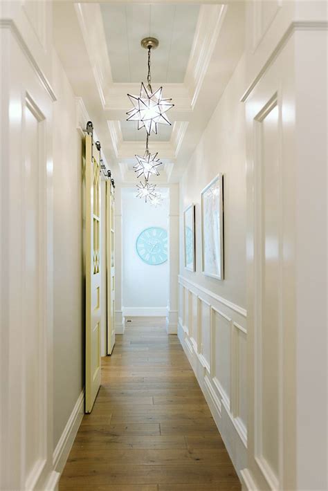 Hallway inspiration + ceiling lights we're crushing on. How to Make Your Tray Ceiling Feel Like Home