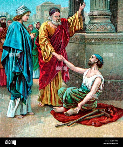 The Lame Man Healed Acts 31 3 26 Miracles Of Jesus Stock Photo