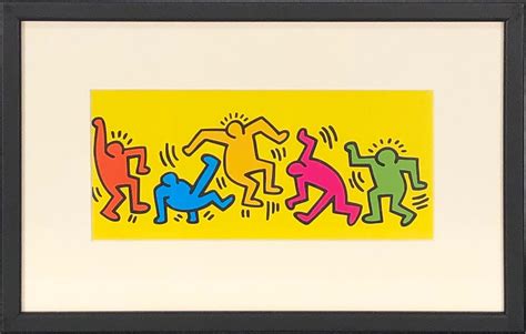 Lot Keith Haring Dance Ii 1998 Offset Lithograph 9 X 1425