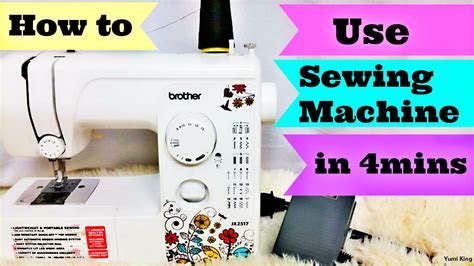 How To Use A Sewing Machine In 4 Mins Step By Step For Beginners Youtube