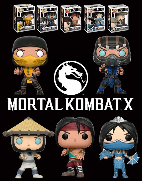 Funko Pop Games Mortal Kombat X Bundle 5 Pops New Mint Condition