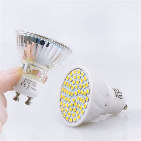 High Lumen Gu10 Led Spotlight Bulb 220v 550 600lm 2835 Smd 60 Leds Lamp