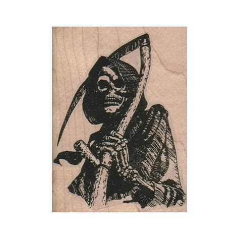 Grim Reaper Rubber Stamp Death Stamp Halloween Stamp Skull Etsy Uk