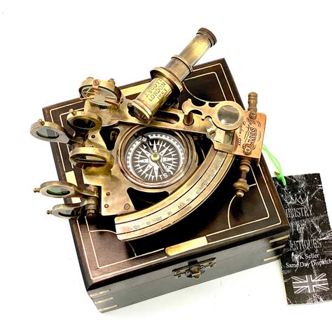 antique maritime nautical compass sextant vintage marine etsy