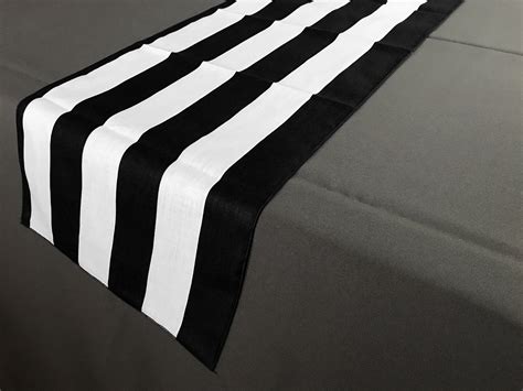 Satin Stripe Table Runner 2 Inch Wide Stripes Black And White Walmart