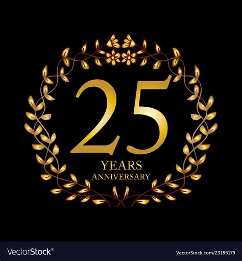 25 Year Anniversary Celebration Card Royalty Free Vector