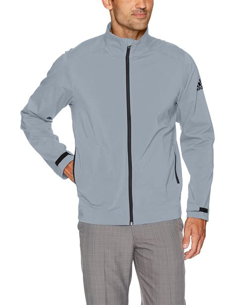 Adidas Golf Mens Climastorm Softshell Full Zip Jacket Mid Grey Xlarge