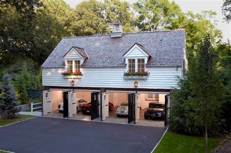 Country Carriage House Traditional Garage Boston By Patrick