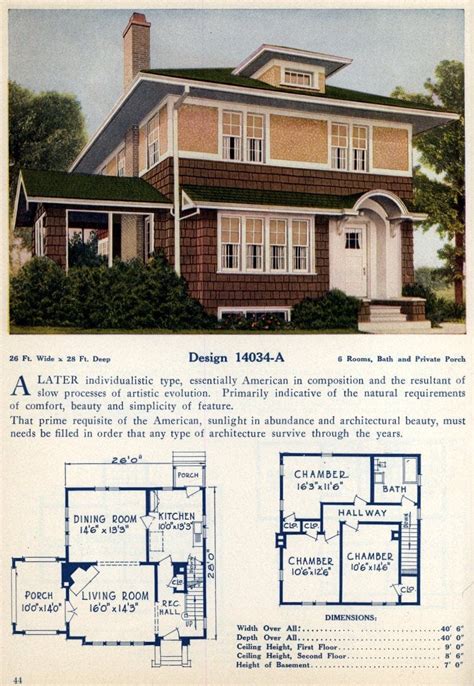 62 Beautiful Vintage Home Designs Floor Plans From The 1920s Click