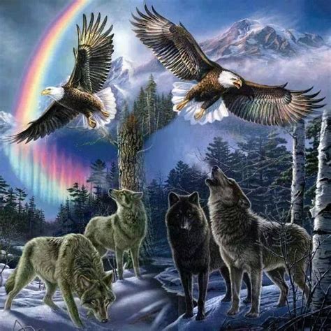 Pin By Peter Meijers On Fantasie Eagle Pictures Wolf Painting Wolf