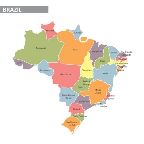 Brazil States Map Mappr