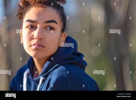 Cute African American With Blue Eyes